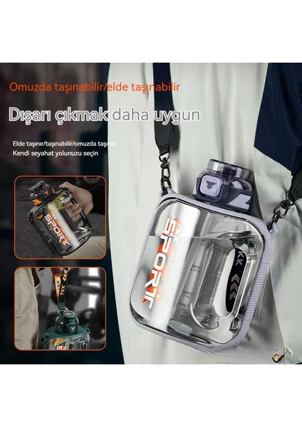 Tritan Büyük Kapasiteli Açık Spor Su Isıtıcısı/kapalı Fitness Ton Ton Kova Su Isıtıcısı/öğrenci Spor Su Bardağı (Yurt Dışından) fırsatları