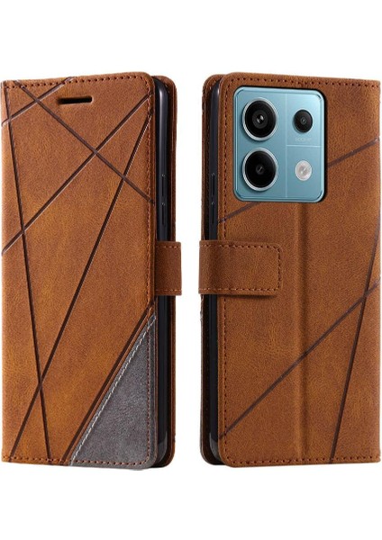 Xiaomi Poco X6 Için Kılıf Darbeye Manyetik Pu Deri Cüzdan Flip Folio (Yurt Dışından)