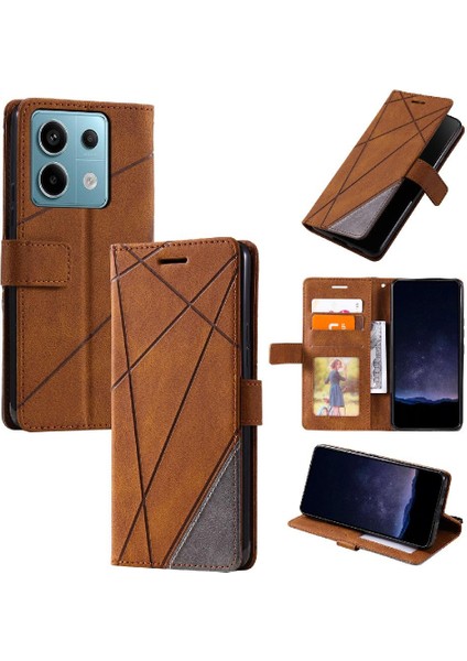 Xiaomi Poco X6 Için Kılıf Darbeye Manyetik Pu Deri Cüzdan Flip Folio (Yurt Dışından)