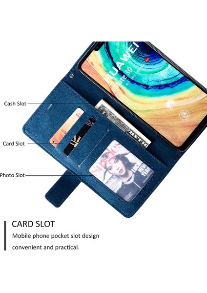 Bdt Shop Huawei Mate 30 Için Kılıf Cüzdan Flip Folio Darbeye Manyetik Pu Deri (Yurt Dışından)