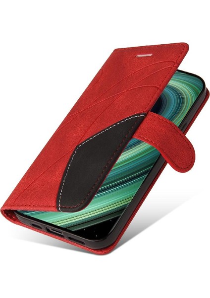 Xiaomi 10 Ultra Kickstand Koruyucu Iki Renkli Dikiş Pu Flip (Yurt Dışından) modelleri