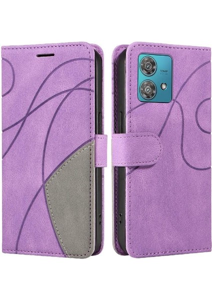 Motorola Kenar 40 Neo 5g Pu Deri Flip Folio Kılıf Kickstand ile (Yurt Dışından)