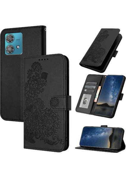 Motorola Kenar 40 Neo 5g Kickstand Koruyucu Kılıf Kart Yuvası ile Flip (Yurt Dışından)