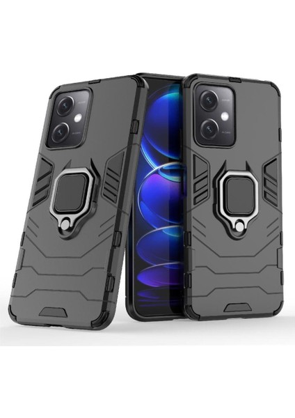 Xiaomi Redmi Için Not 12 5g 360 &deg; Dönen Halka Kickstand Askeri Damla (Yurt Dışından)