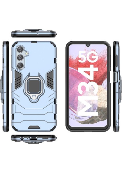 Samsung Galaxy M34 Darbeye Kapak 360 &deg; Dönen Halka Askeri (Yurt Dışından) modelleri
