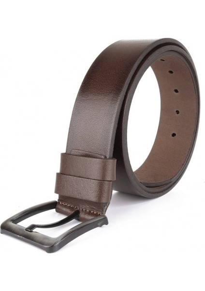 %100 Hakiki Deri Erkek Spor Kemer 4,5cm / RS1014 Kahve (Bison)