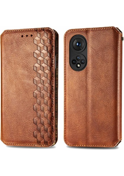 Huawei Onur Için Kılıf 50 Pro Moda Tasarım Deri Kılıf Kapak Çevirin (Yurt Dışından)