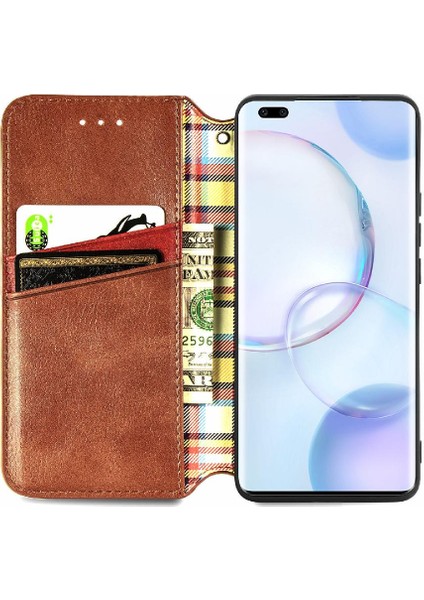 Huawei Onur Için Kılıf 50 Pro Moda Tasarım Deri Kılıf Kapak Çevirin (Yurt Dışından) fırsatları
