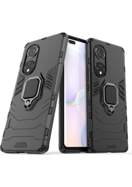 Onur Için Kılıf 50 Pro 5g 360 &deg; Dönen Halka Kickstand Askeri Damla Kapak (Yurt Dışından)