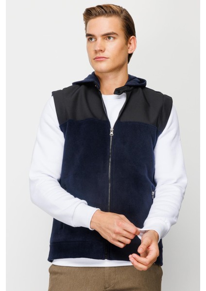 Erkek Lacivert Standart Std Yelek Polar