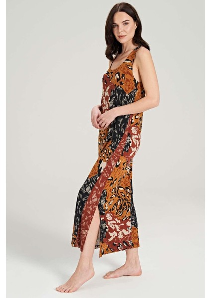 Kadın Siyah Karışık Desen Elbise 5050 fiyatları