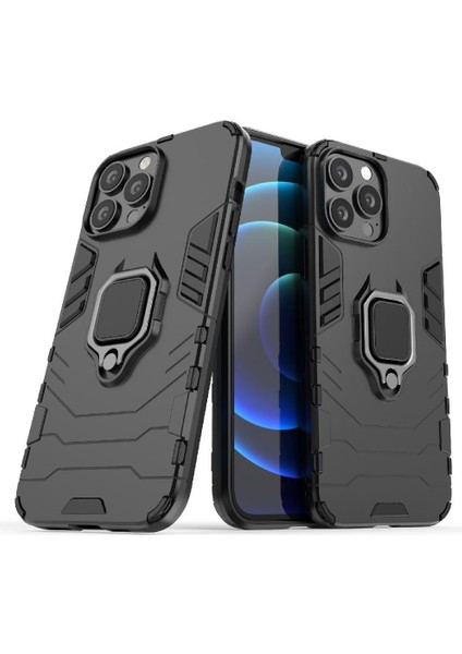 IPHONE 13 Için Kılıf Pro 360 &deg; Dönen Halka Kickstand Askeri Damla Kapak (Yurt Dışından)