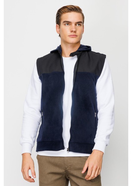 Erkek Lacivert Standart Std Yelek Polar