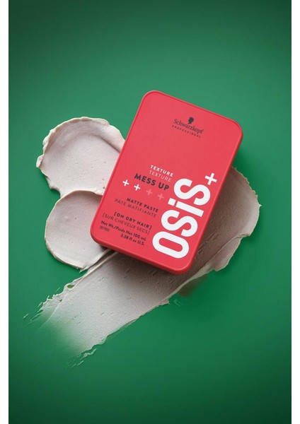 Schwarzkopf Osis Mess Up Mat Şekillendirici Macun 100ML x 2 Adet | Orta Tutuş Mat Görünüm Kolay Şekil Esnek Wax