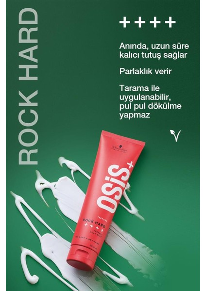 Schwarzkopf Osis Rock Hard Ultra Güçlü Şekillendirici Macun 150ML x 3 Adet | Kalıcı Tutuş Krem Parlaklık Jeli
