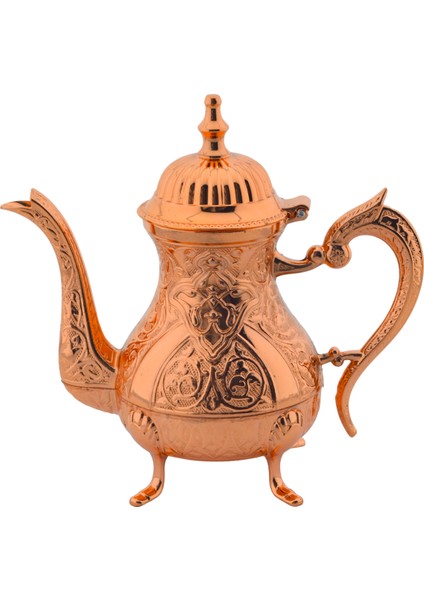 Dekoratif Işlemeli Demlik Demir Renk (19CMX20CM)