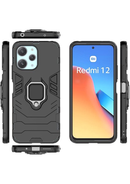 Xiaomi Redmi Için 12 4g Askeri Damla Koruma Darbeye Kapak Halkası (Yurt Dışından) modelleri