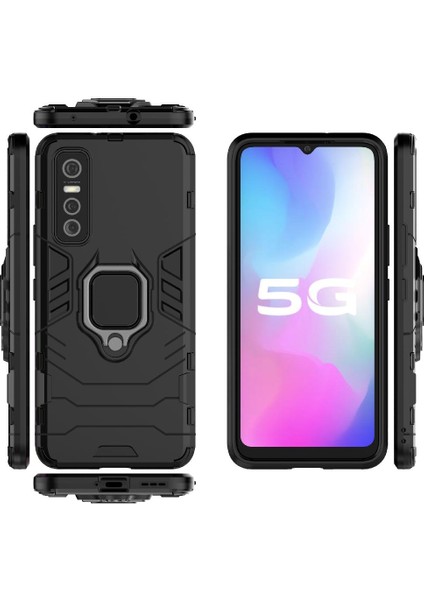 Vıvo Y73S Kickstand Darbeye Kapak Askeri Damla Koruma Için Kılıf (Yurt Dışından) fırsatları