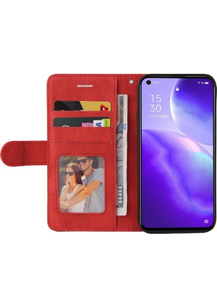 Oppo Reon 5 Kickstand Koruyucu Pu Deri Flip Folio Kılıf Için Kılıf ile (Yurt Dışından) fırsatları