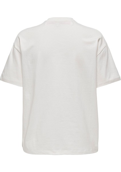 Pamuklu Bisiklet Yaka Kadın Tişört 15317492