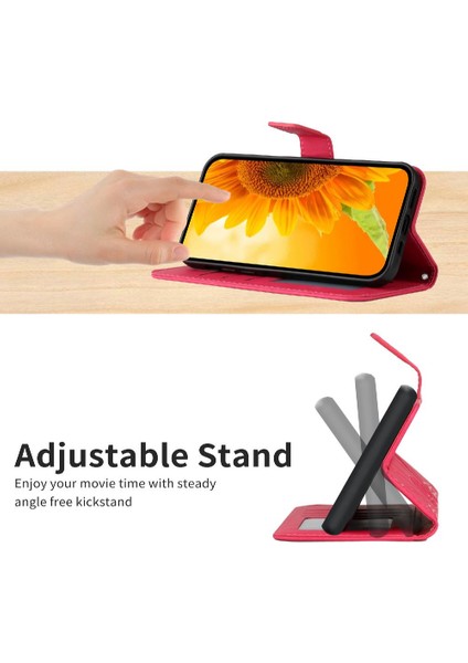 Uzun Bir Kart Yuvası Standı ile Xiaomi 14 Deri Cüzdan Için Kılıf (Yurt Dışından)