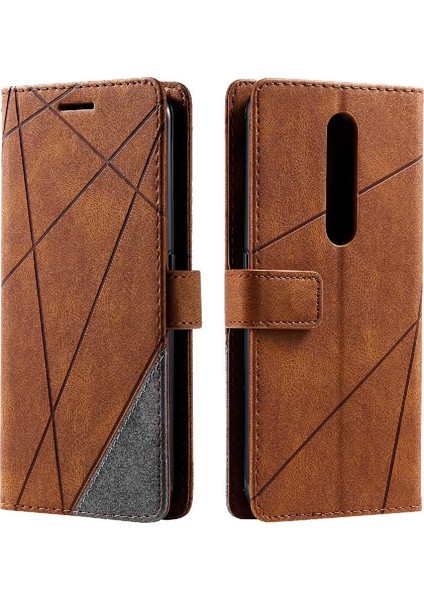 Oppo F11 Pro Darbeye Pu Deri Kart Tutucu Kickstand Cüzdan Için Kılıf (Yurt Dışından)