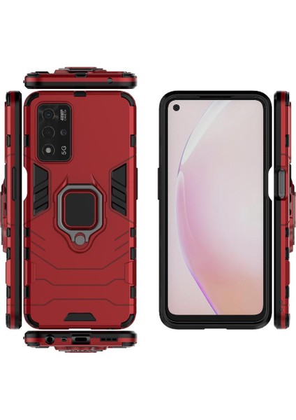 Oppo A93S 5g Kickstand Darbeye Kapak Için Kılıf 360 &deg; Dönen Halka Damla (Yurt Dışından) modelleri