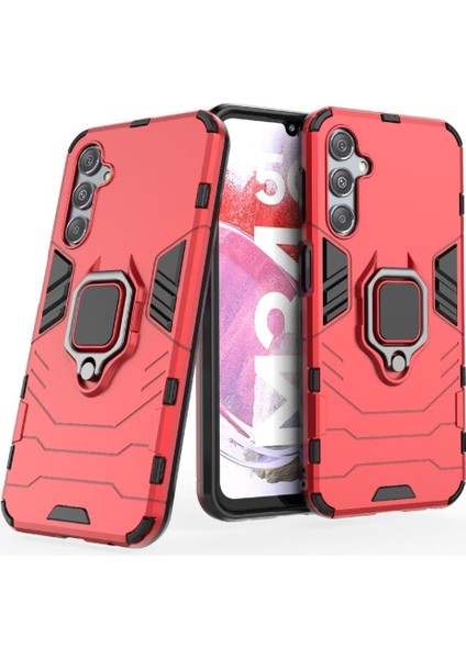 Samsung Galaxy M34 Darbeye Kapak 360 &deg; Dönen Halka Askeri (Yurt Dışından)