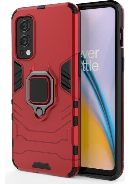 Oneplus Nord 2 5g Için Kılıf 360 &deg; Dönen Halka Askeri Damla Koruma (Yurt Dışından)