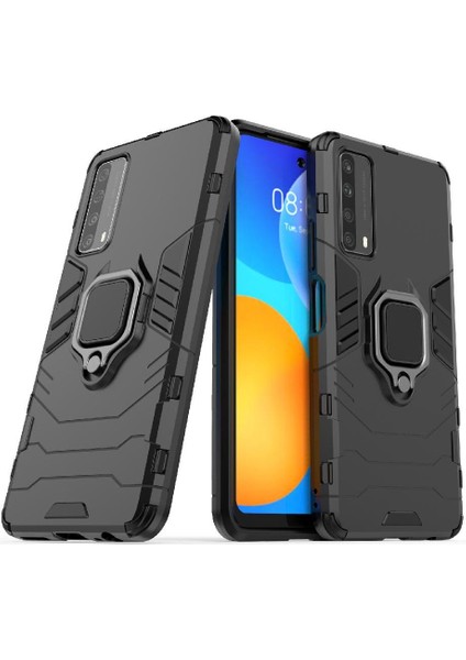 Huawei P Akıllı 2021 360 &deg; Dönen Halka Kickstand Askeri Damla (Yurt Dışından)