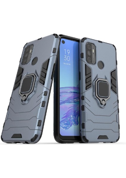 Oppo A53 4g Için Kılıf 360 &deg; Dönen Halka Darbeye Kapak Askeri Damla (Yurt Dışından)