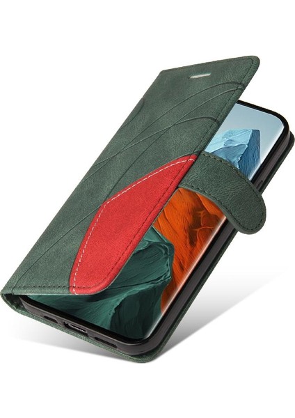 Xiaomi 11 Pro Kickstand Koruyucu Kılıf Kart ile Iki Renkli Dikiş (Yurt Dışından)
