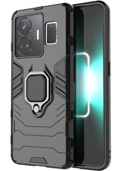 Realme Gt 3 Darbeye Dayanıklı Kapak Için Kılıf 360 &deg; Dönen Halka Kickstand Askeri (Yurt Dışından)