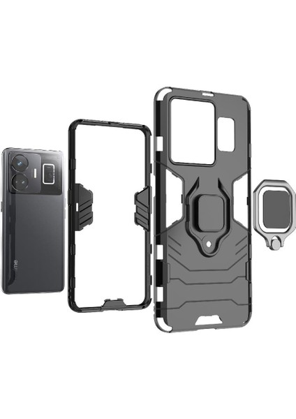 Realme Gt 3 Darbeye Dayanıklı Kapak Için Kılıf 360 &deg; Dönen Halka Kickstand Askeri (Yurt Dışından) fırsatları