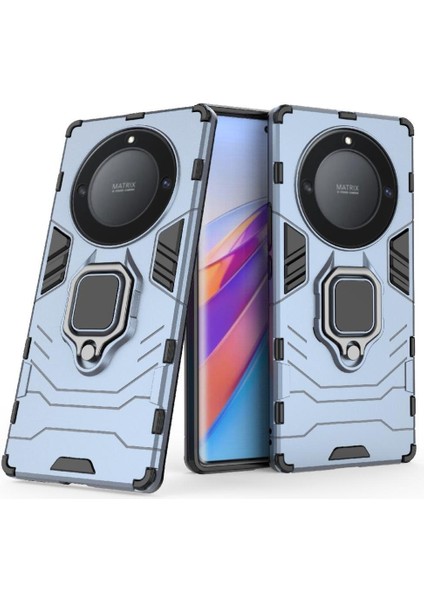 Onur Için Kılıf Sihirli 5 Lite 5g Darbeye Kapak 360 &deg; Dönen Halka Askeri (Yurt Dışından)
