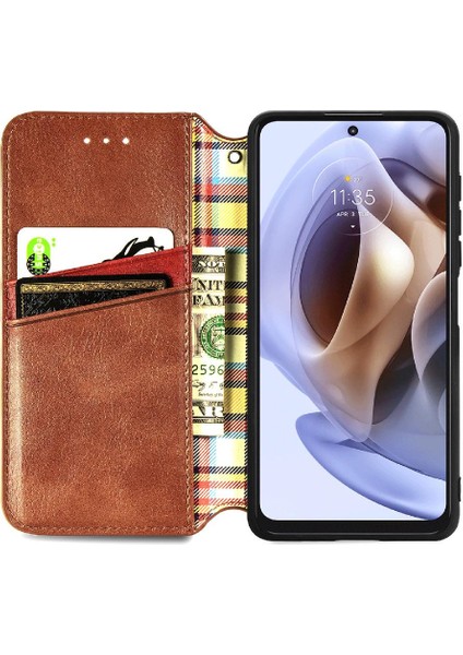 Motorola Moto G31 Zarif Iş Flip Kapak Kılıf Için Kılıf (Yurt Dışından) modelleri