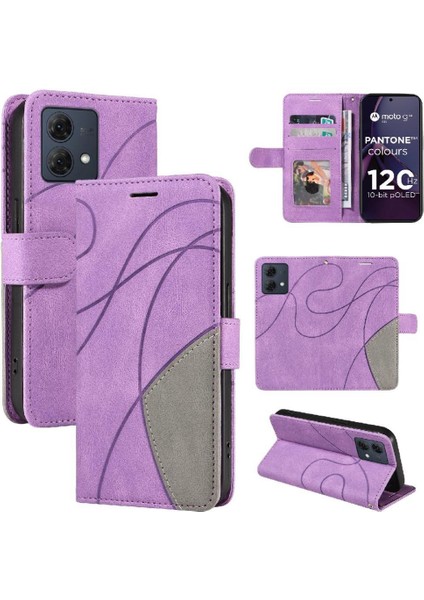 Kart Yuvası Standı Kickstand Koruyucu Pu ile Motorola G84 5g Için Kılıf (Yurt Dışından)