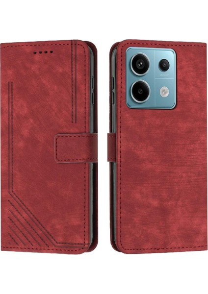 Xiaomi Redmi Için Not 13 Pro 4g Kart Ekleme Pu Deri Yan (Yurt Dışından)