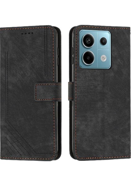 Xiaomi Redmi Için Not 13 Pro 4g Kart Ekleme Pu Deri Yan (Yurt Dışından)