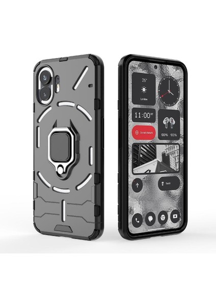 Nothing Kılıf Telefon 2 Darbeye Kapak 360 &deg; Dönen Halka Kickstand Damla (Yurt Dışından)