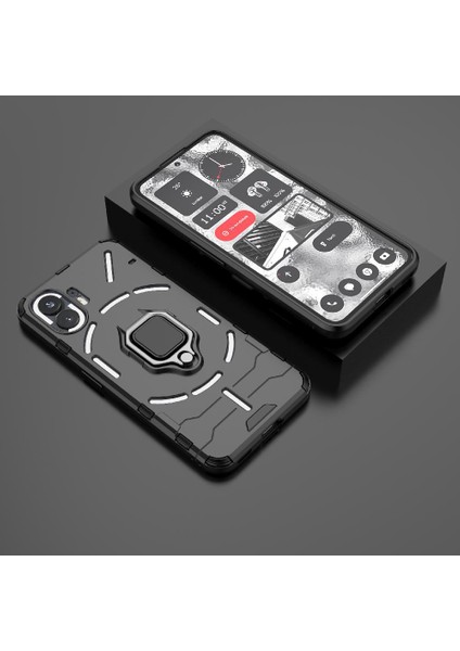 Nothing Kılıf Telefon 2 Darbeye Kapak 360 &deg; Dönen Halka Kickstand Damla (Yurt Dışından) modelleri