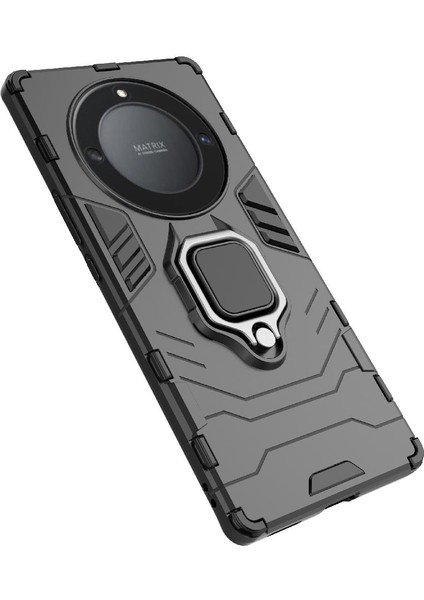 Onur Için Kılıf Sihirli 5 Lite 5g Darbeye Kapak 360 &deg; Dönen Halka Askeri (Yurt Dışından) modelleri