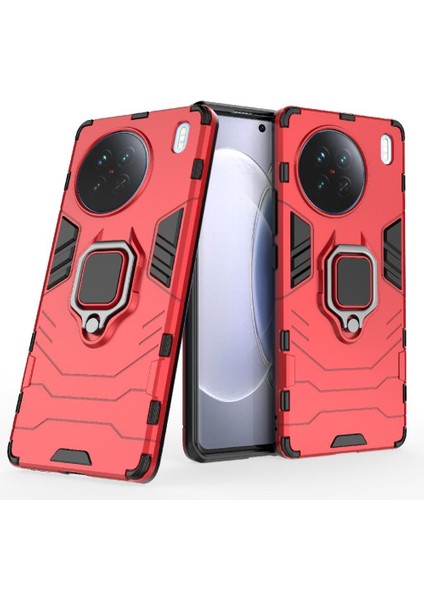 Vıvo X90 5g Için Kılıf 360 &deg; Dönen Halka Darbeye Kapak Kickstand Askeri (Yurt Dışından)