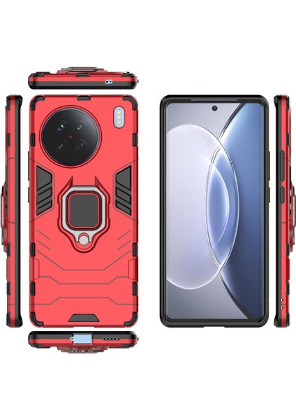 Vıvo X90 5g Için Kılıf 360 &deg; Dönen Halka Darbeye Kapak Kickstand Askeri (Yurt Dışından) fiyatları