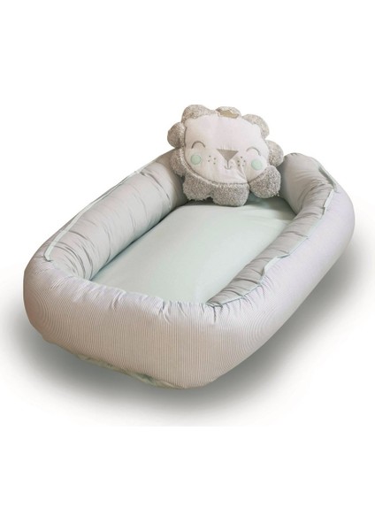 Anne & Baba Yanı Yatağı Baby Nest Lüx Lion Mint