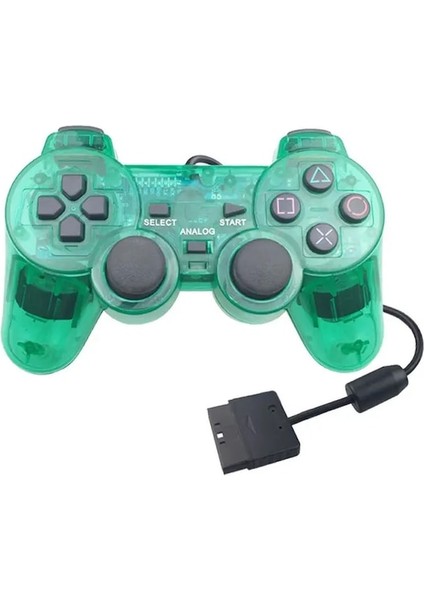 Yeşil Kablolu Bağlantı Gamepad Çift Titreşim Oyun Denetleyicisi Kolu Ps2 Tablet Pc Akıllı Tv Kutusu Için Uygun (Yurt Dışından)