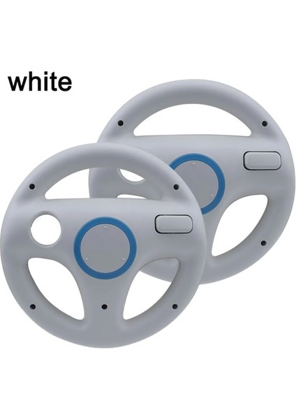 WII111-WH-2PCS Çok Renkli Mario Kart Wii Uzaktan Oyun Denetleyicisi Için Yarış Direksiyonu Oyunları Direksiyon (Yurt Dışından)