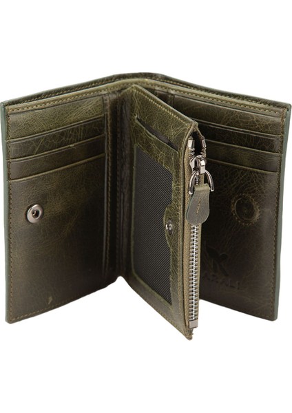 Hakiki Deri Erkek Cüzdan Crazy Yeşil C257-07 modelleri