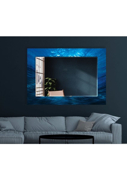 Soyut Desenli Temperli Cam Duvar Aynası fiyatları