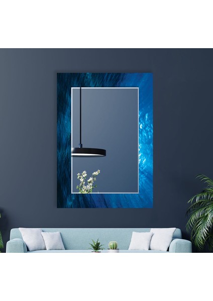 Soyut Desenli Temperli Cam Duvar Aynası indirimleri